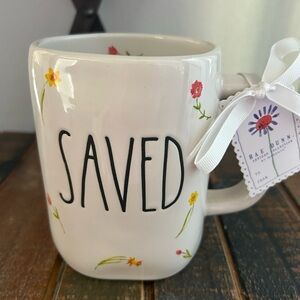 Rae Dunn SAVED Floral Mug Spring Easter Faith 2026 NEW